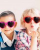 12 Pack Neon Colors Heart Shape Party Favors Sunglasses Unisex Wholesale