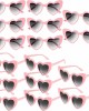 16 Pairs Heart Shaped Sunglasses Retro Cat Eye Shaped Sunglasses Heart Clout Glasses for Women Girl